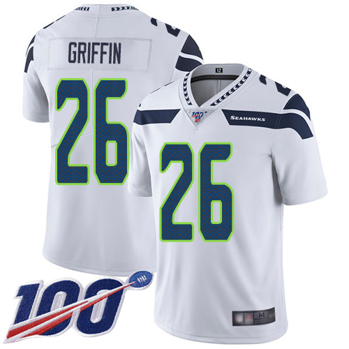 Seattle Seahawks Limited White Men Shaquill Griffin Road Jersey NFL Football #26 100th Season Vapor Untouchable->seattle seahawks->NFL Jersey